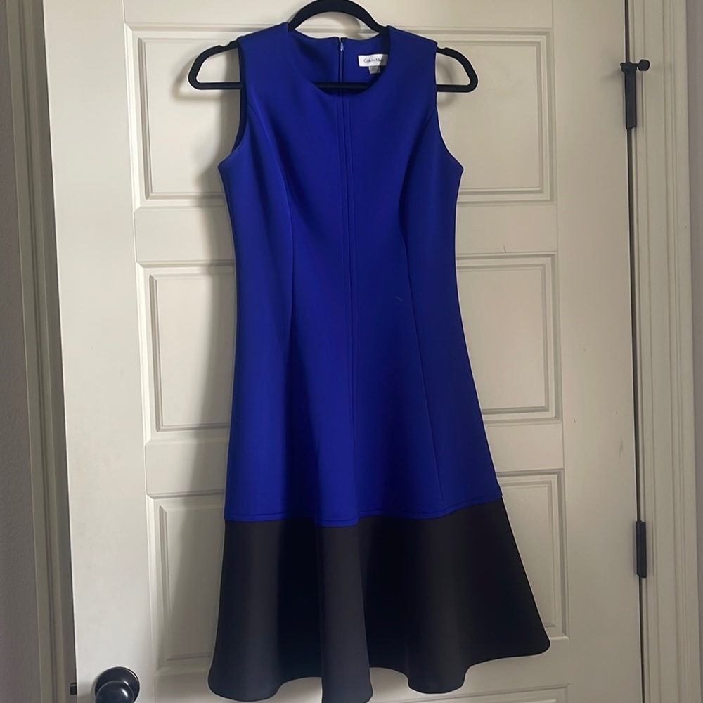 Blue and black Calvin Klein dress